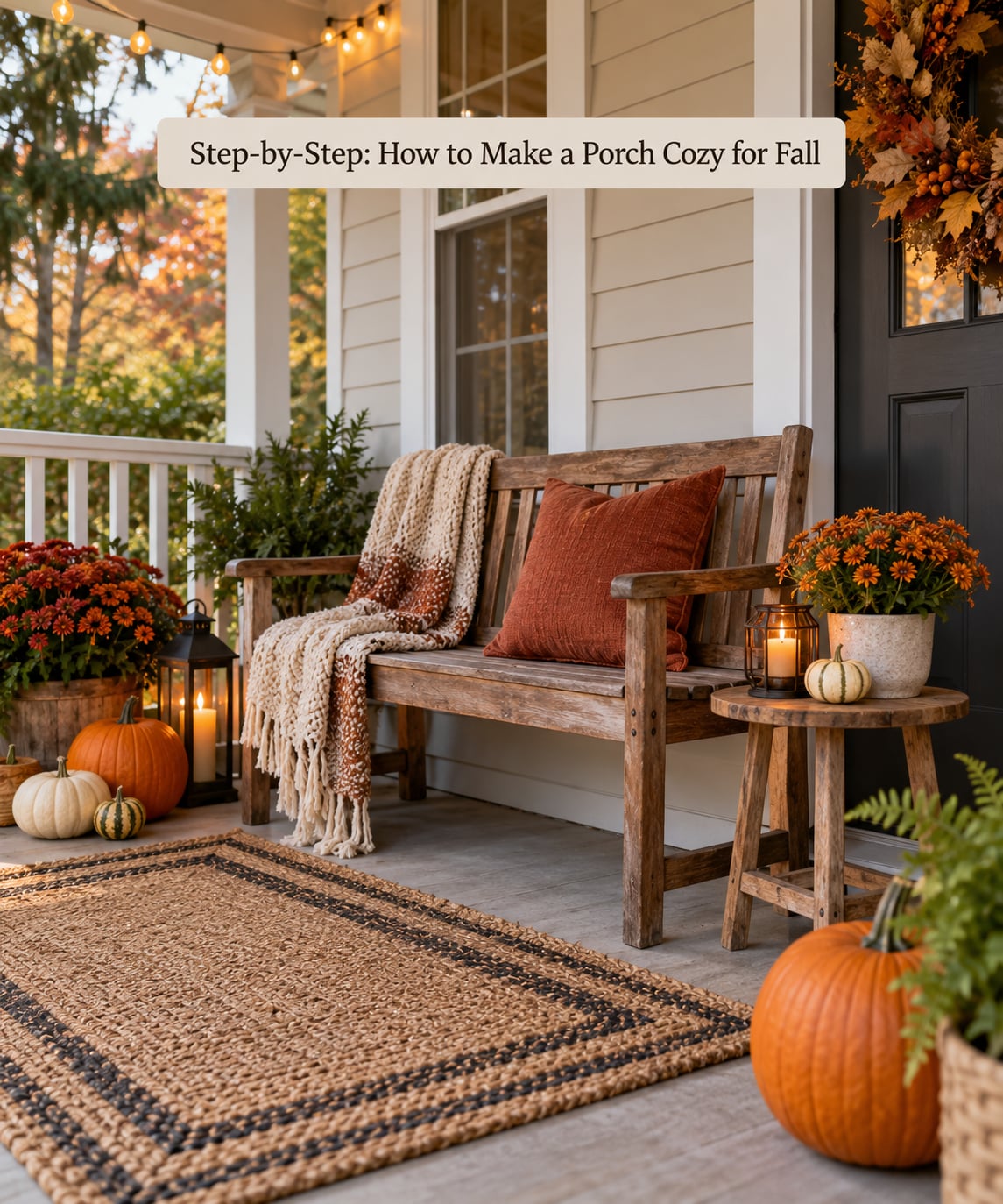 Step-by-Step: How to Make a Porch Cozy for Fall