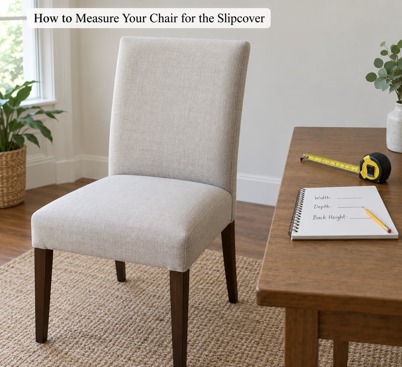 How to Measure Your Chair for the Slipcover
