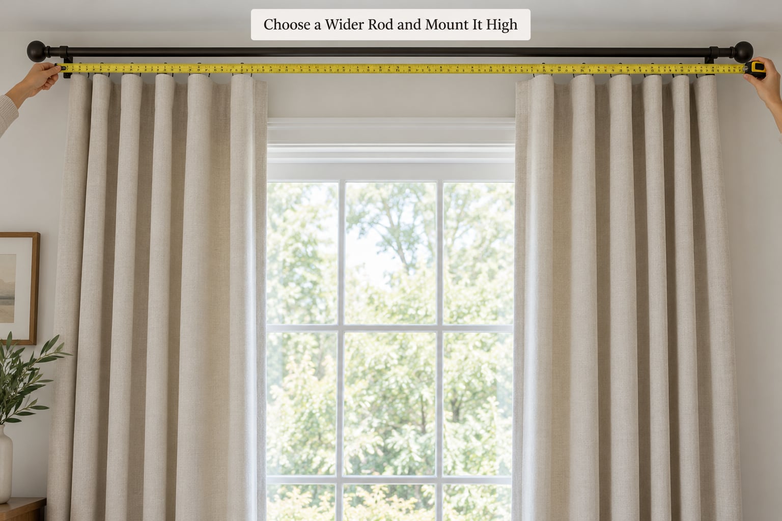 Choose a Wider Rod and Mount It High