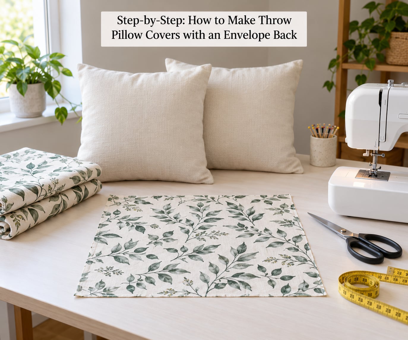 Step-by-Step: How to Make Throw Pillow Covers with an Envelope Back