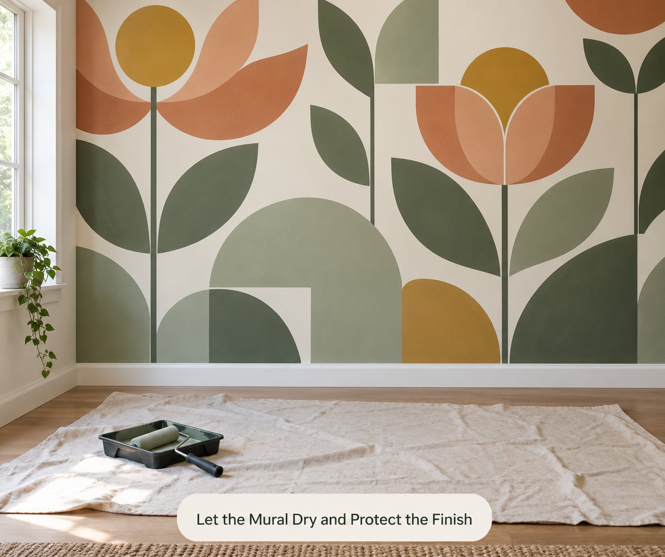 Let the Mural Dry and Protect the Finish