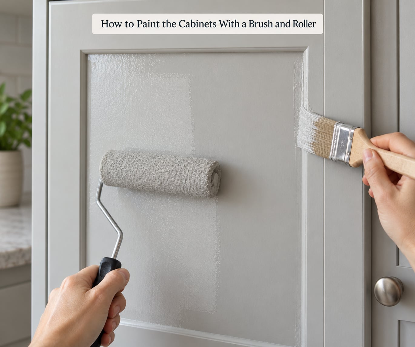 How to Paint the Cabinets With a Brush and Roller