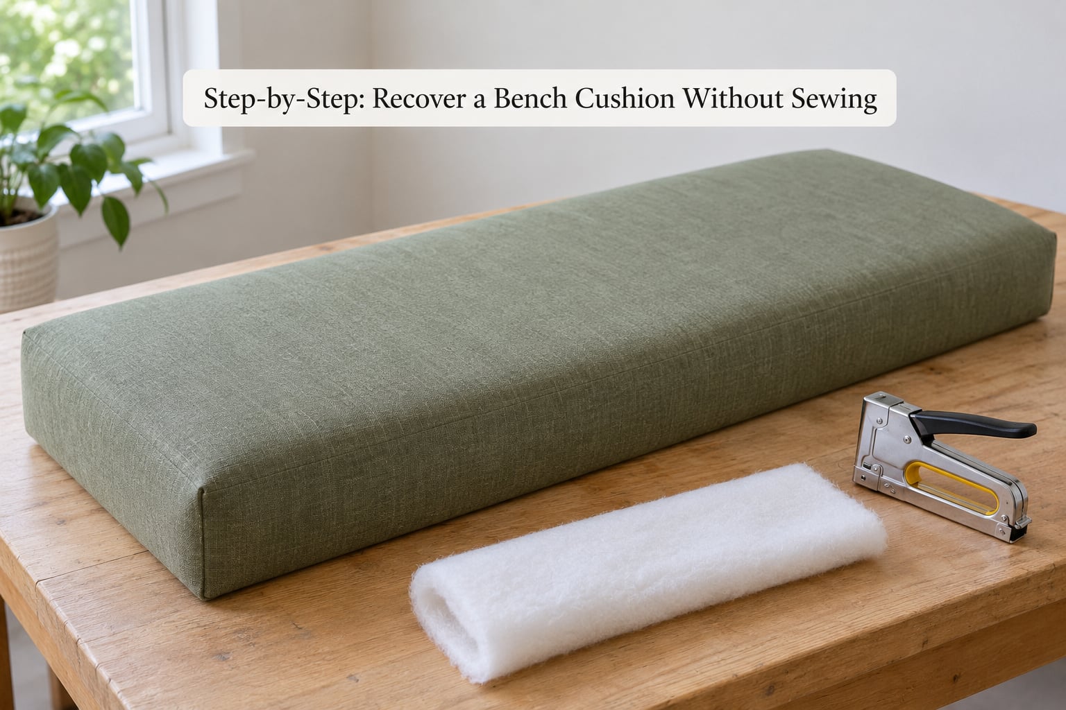Step-by-Step: Recover a Bench Cushion Without Sewing
