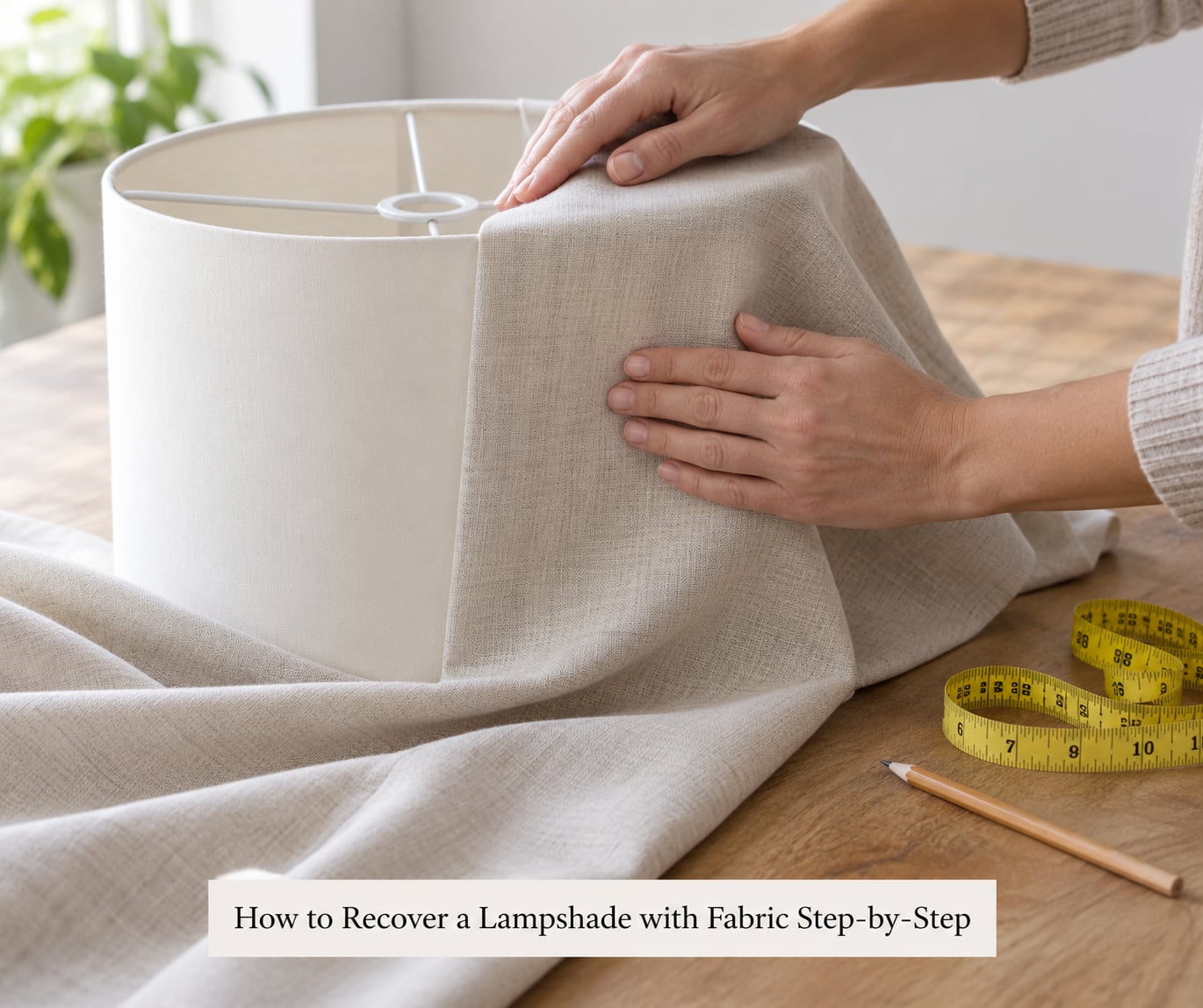 How to Recover a Lampshade with Fabric Step-by-Step