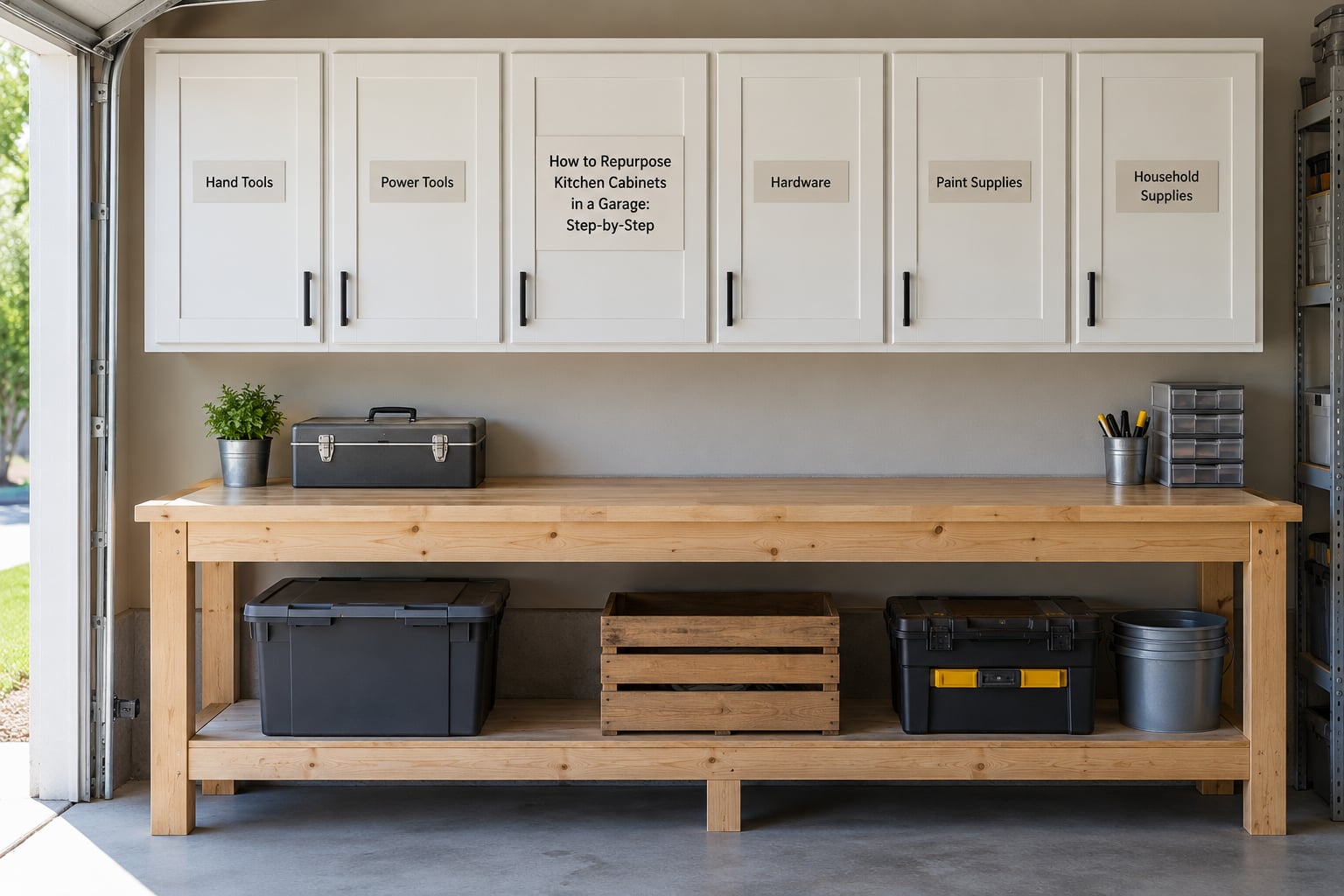 How to Repurpose Kitchen Cabinets in a Garage: Step-by-Step