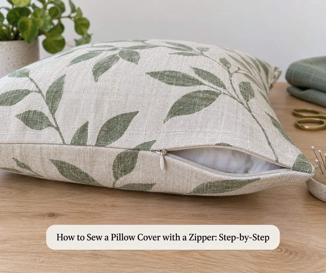 How to Sew a Pillow Cover with a Zipper: Step-by-Step