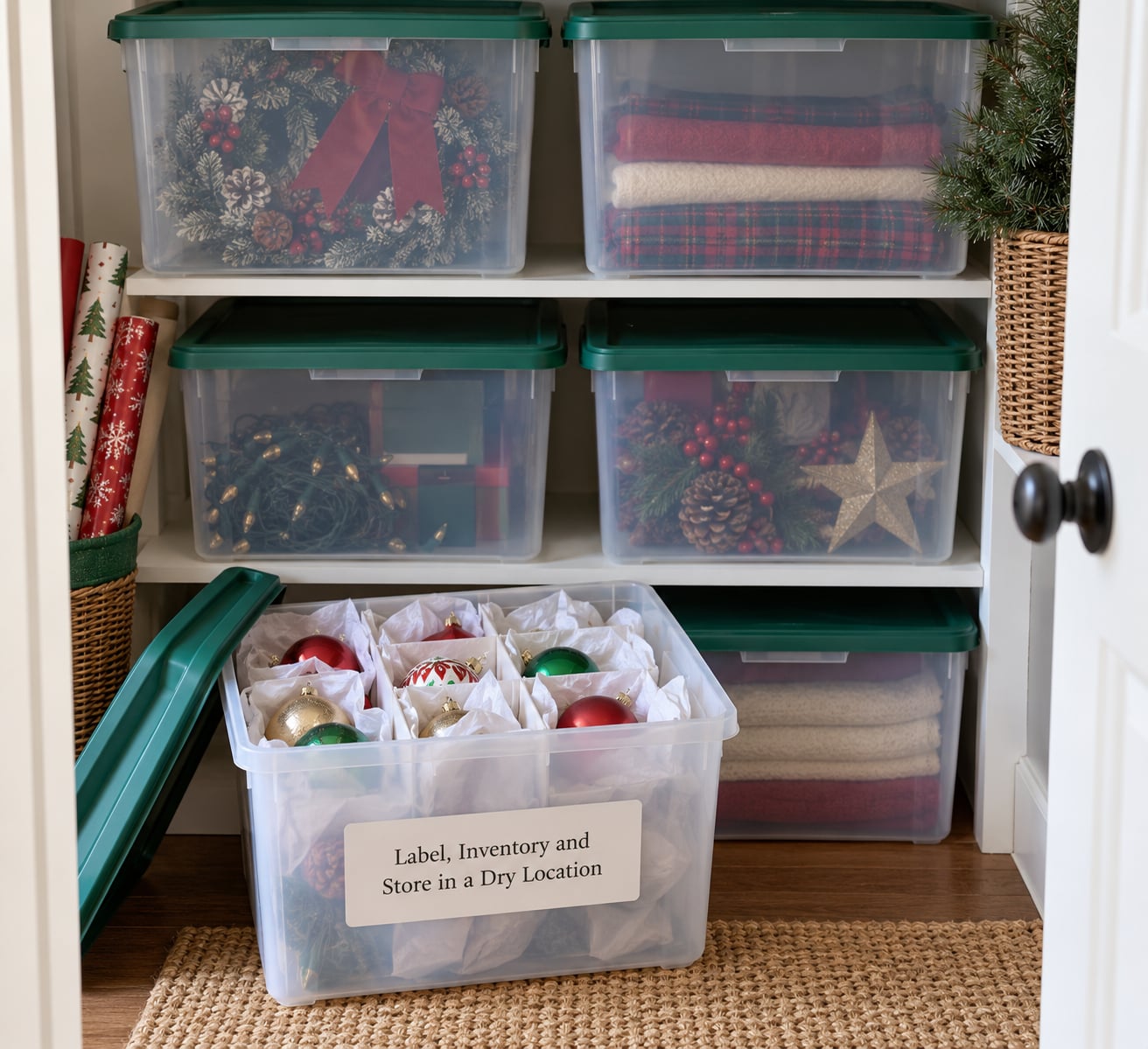 Label, Inventory and Store in a Dry Location
