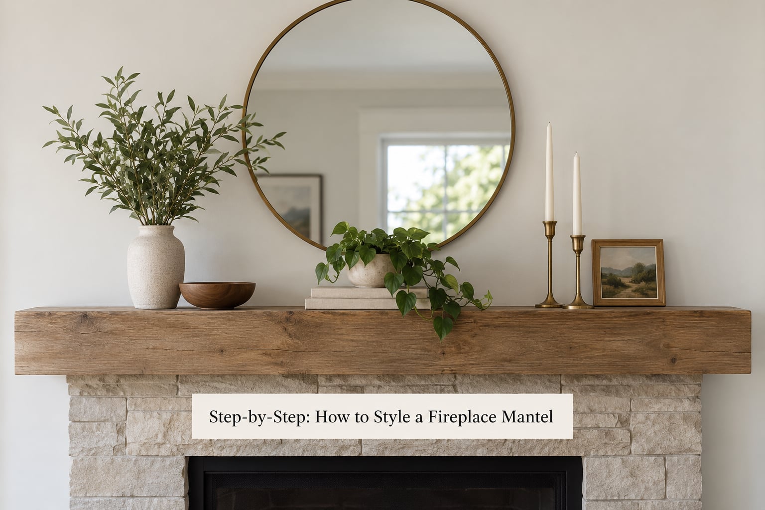 Step-by-Step: How to Style a Fireplace Mantel