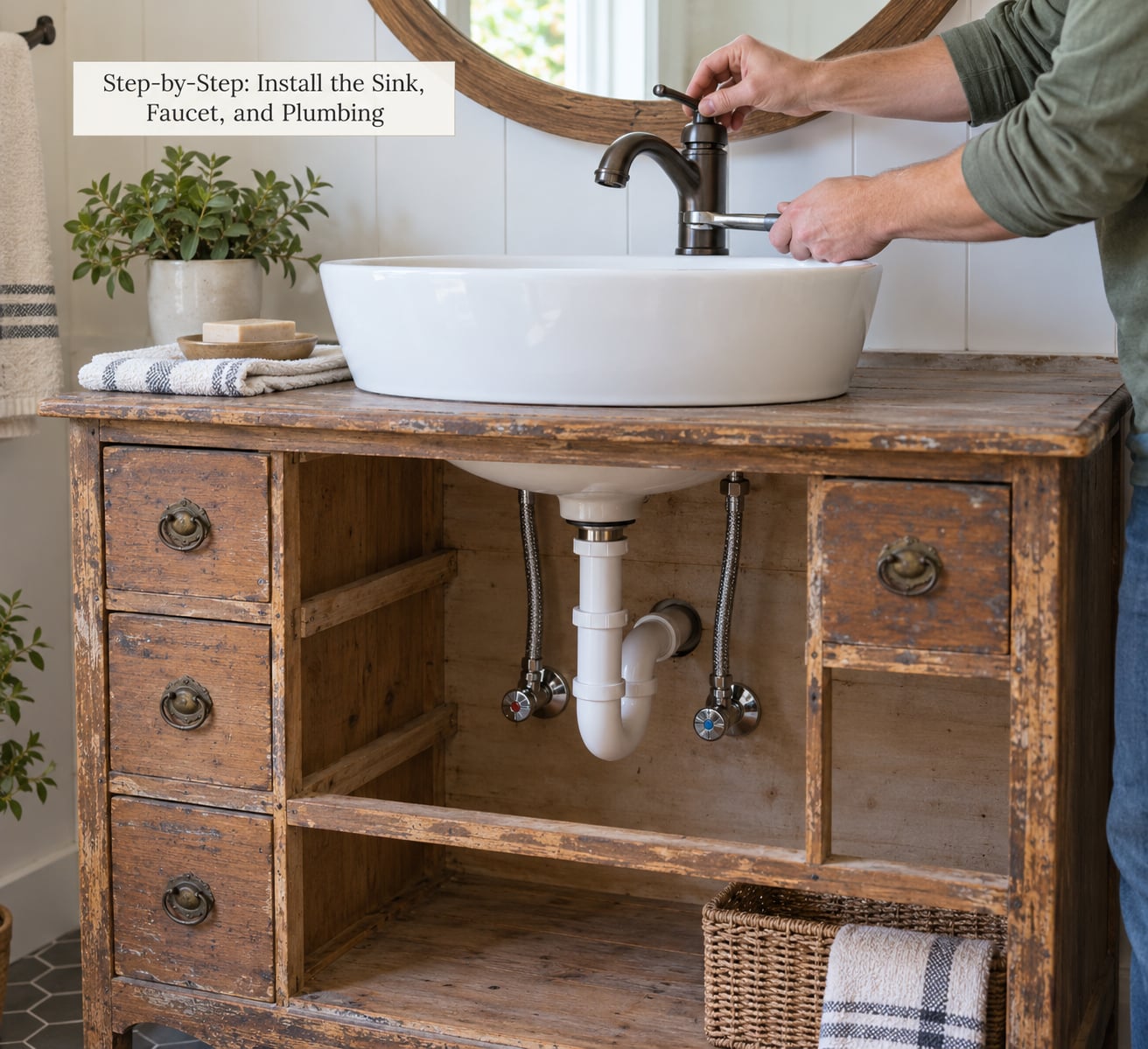 Step-by-Step: Install the Sink, Faucet, and Plumbing