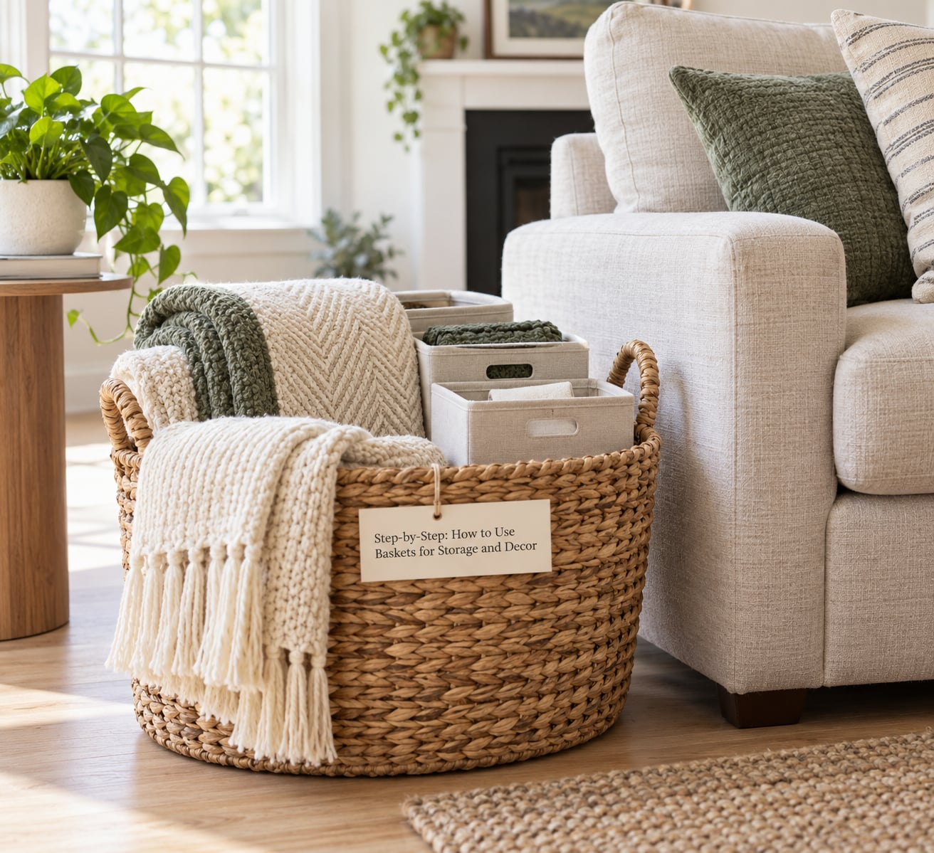 Step-by-Step: How to Use Baskets for Storage and Decor