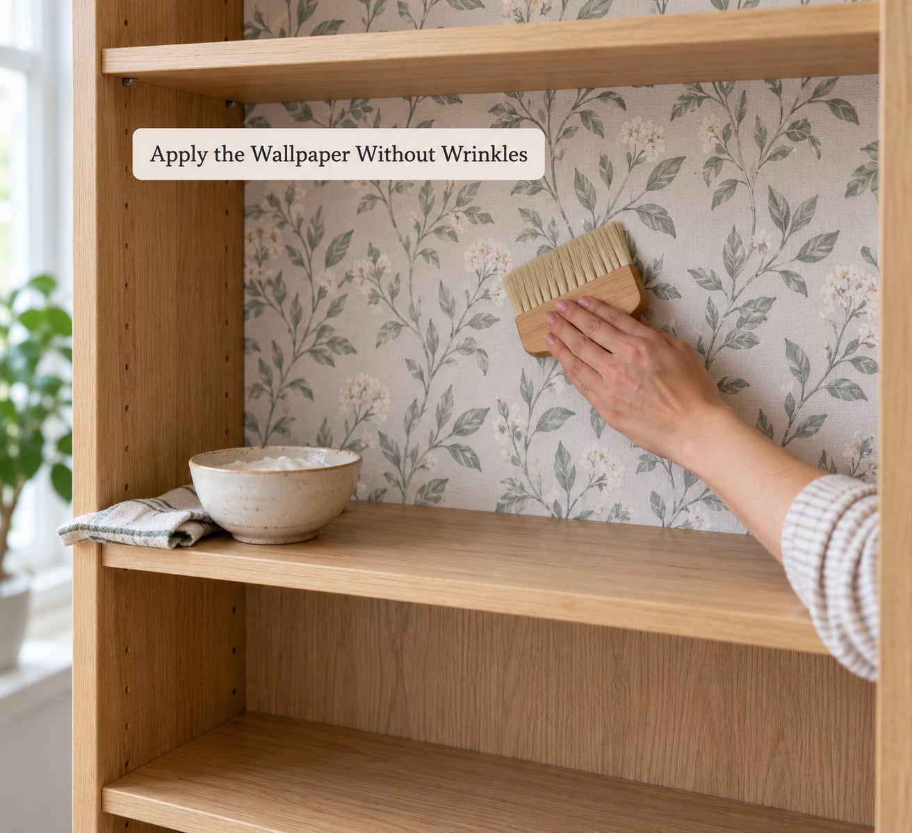 Apply the Wallpaper Without Wrinkles