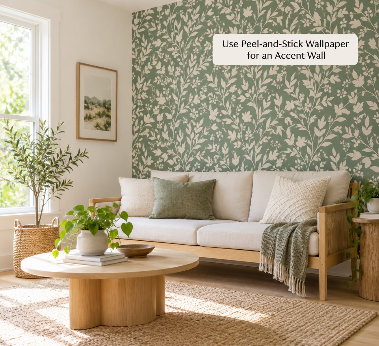 Use Peel-and-Stick Wallpaper for an Accent Wall
