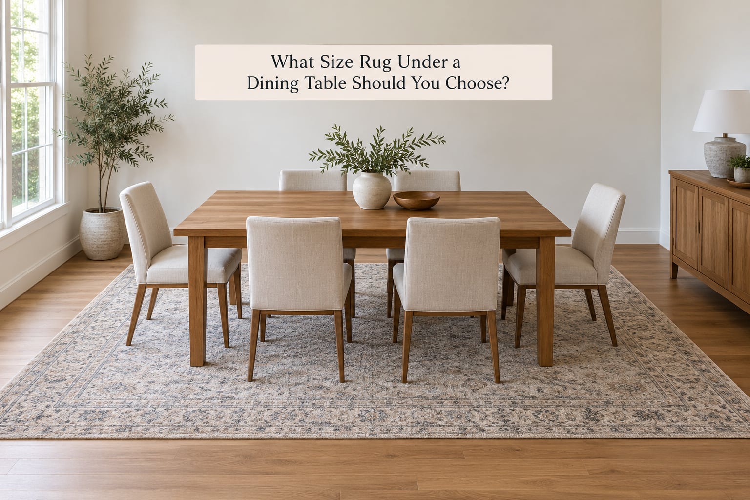 What Size Rug Under a Dining Table Should You Choose?