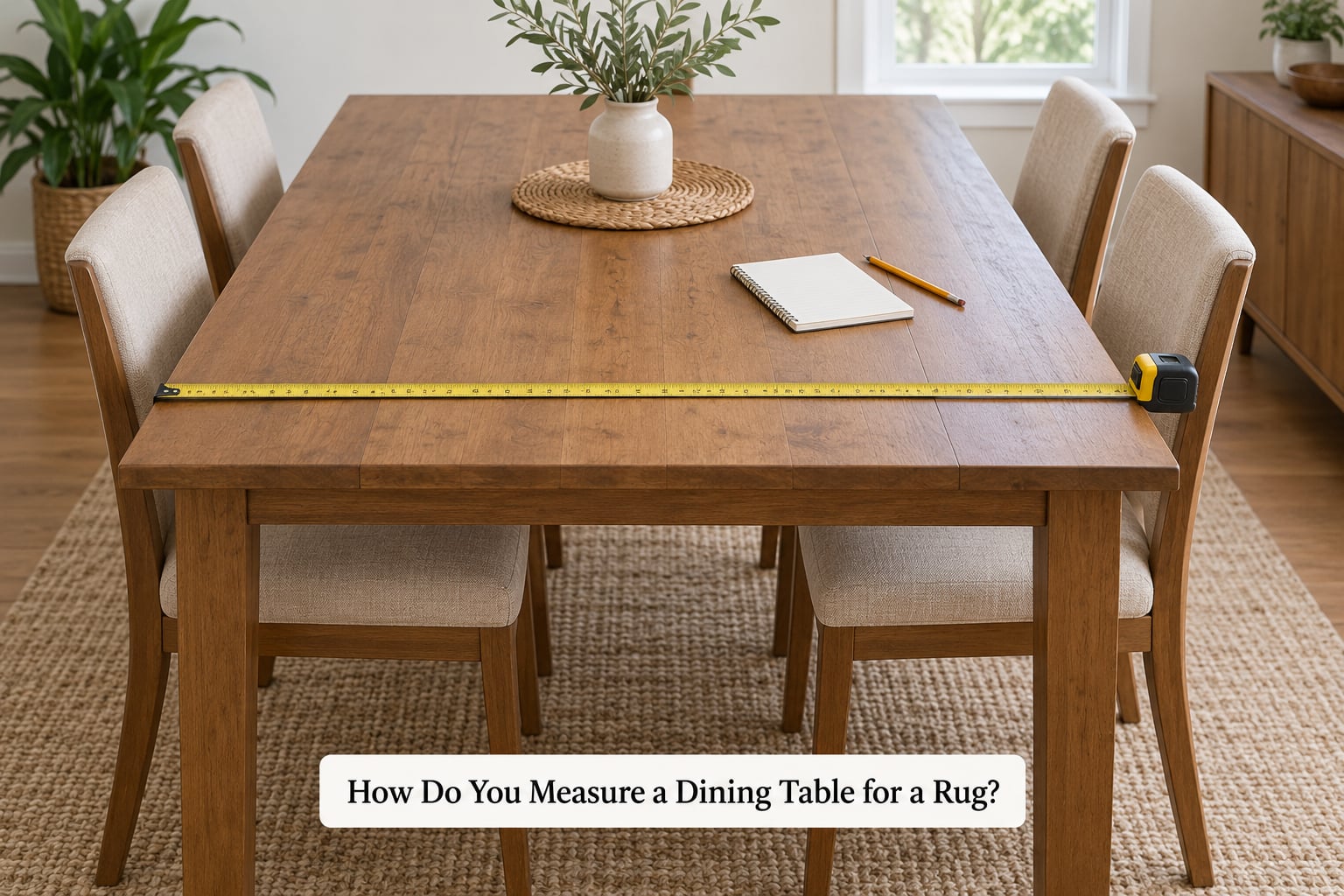 How Do You Measure a Dining Table for a Rug?