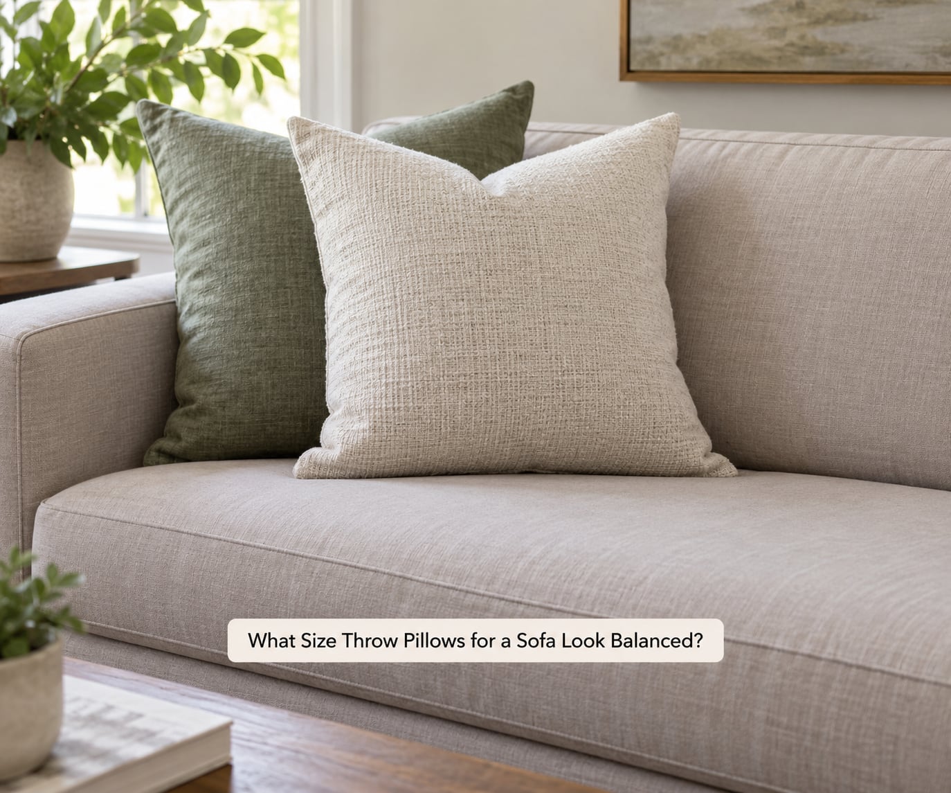 What Size Throw Pillows for a Sofa Look Balanced?