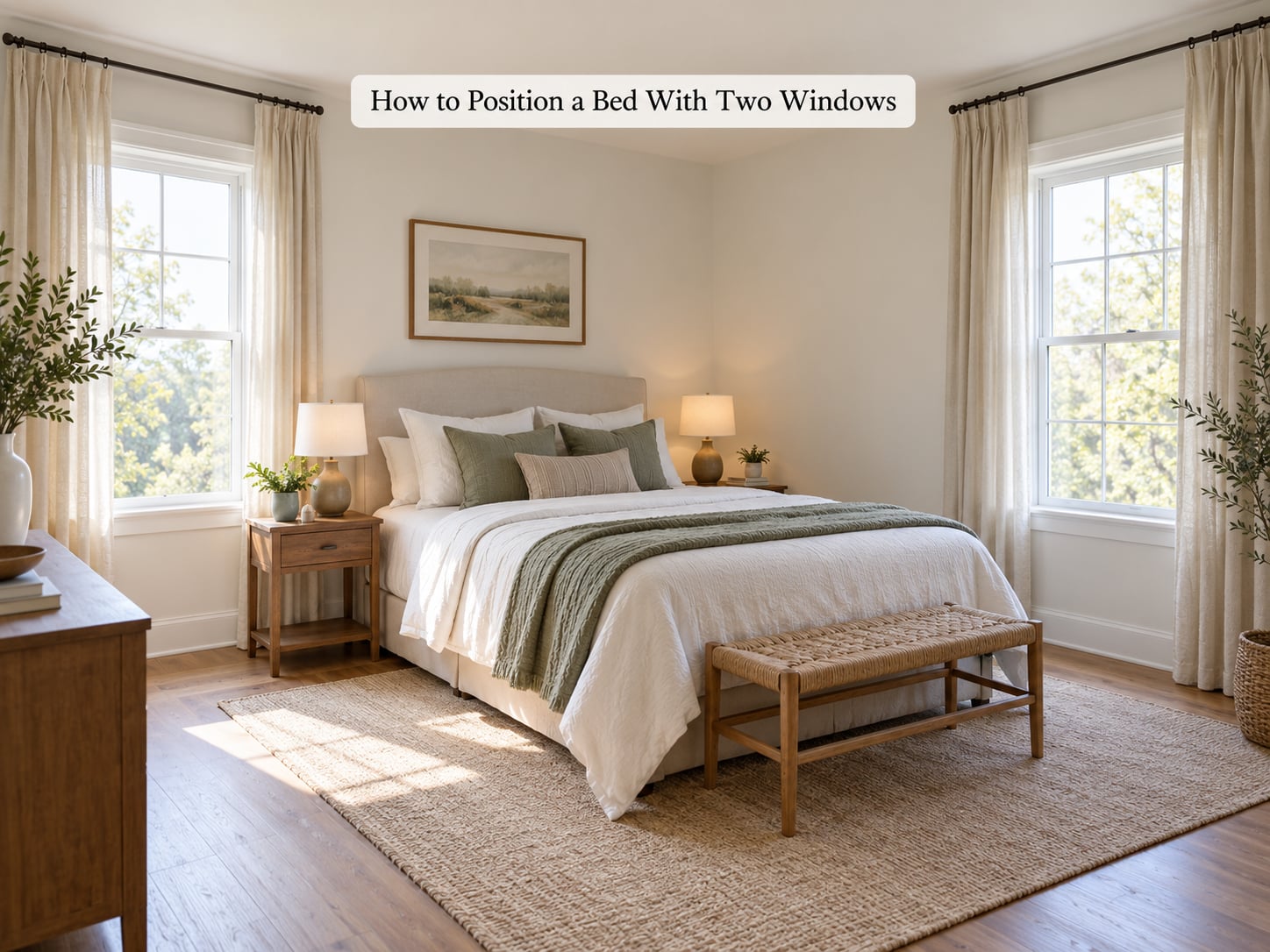 How to Position a Bed With Two Windows